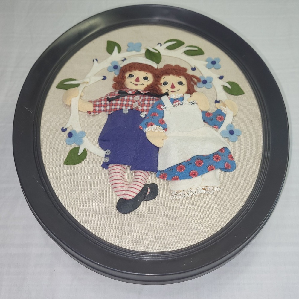 Vintage 1969 Revell Fabric Art Georgia Ball Original Raggedy Ann & Andy RARE